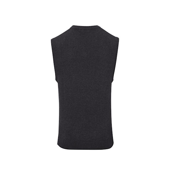 Premier Herr Stickad Ärmlös Tröja Väst 4XL Kol Charcoal 4XL