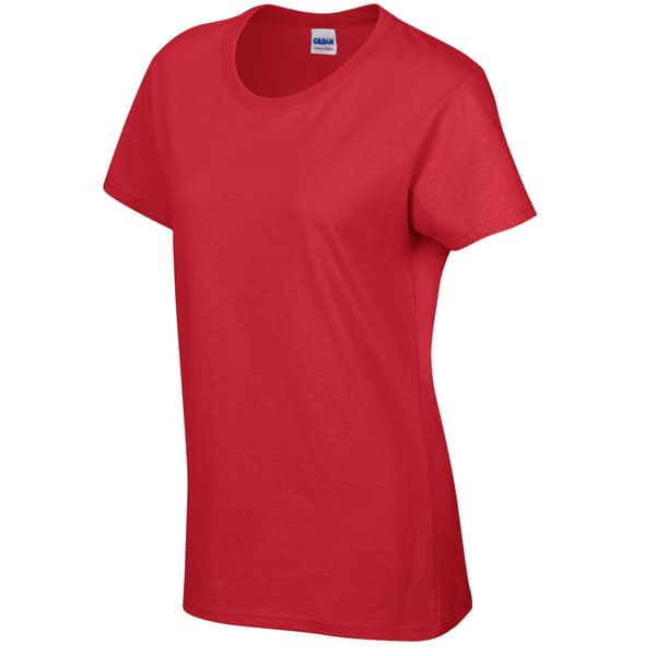 Gildan Dam/Kvinnor Bomull Kraftig T-shirt L Röd Red L