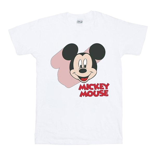 Disney Dam/Damer Mickey Mouse Move Bomull Boyfriend T-shirt White XL