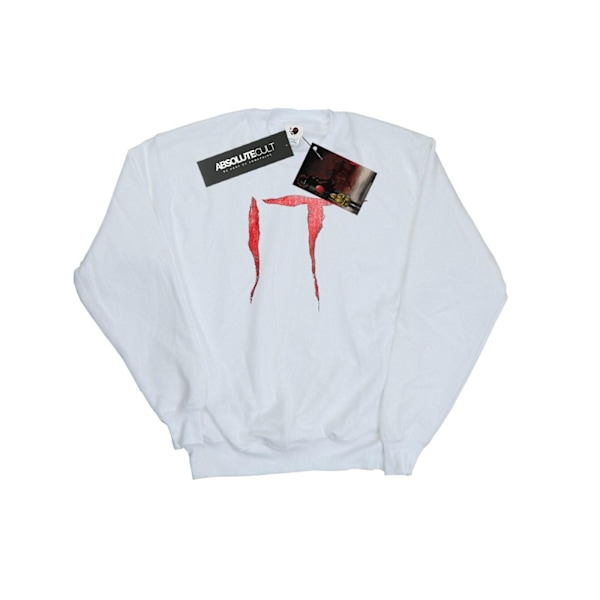 It Herr Distressed Logo Sweatshirt S Vit White S