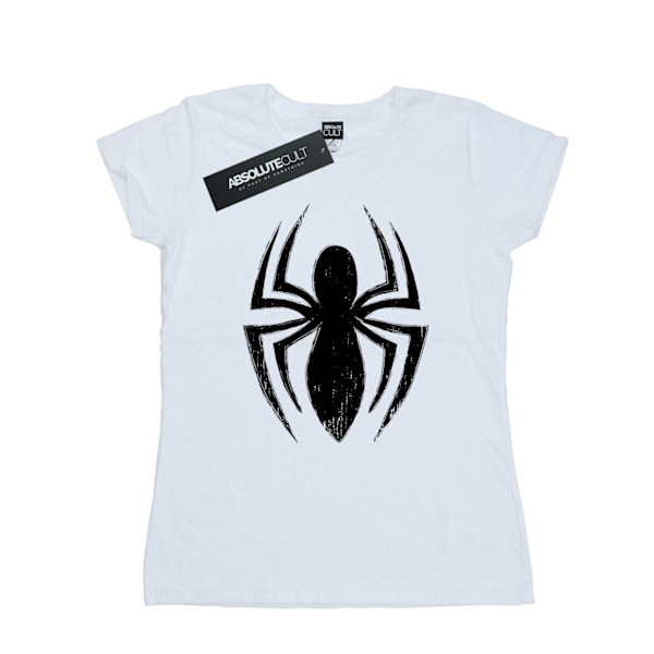 Marvel Dam/Kvinnor Spider-Man Ultimate Spider Logo Bomull T-Shirt White XXL