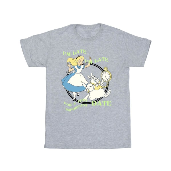 Disney Boys Alice In Wonderland I´m Late T-Shirt 7-8 Years Spor Sports Grey 7-8 Years