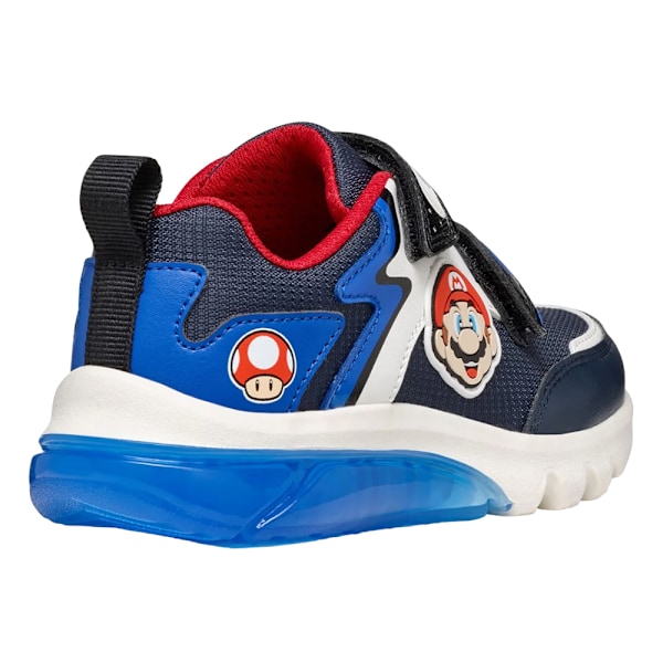 Geox Boys J Ciberdron E Super Mario Trainers 4 UK Marin/Royal Blå Navy/Royal Blue 4 UK