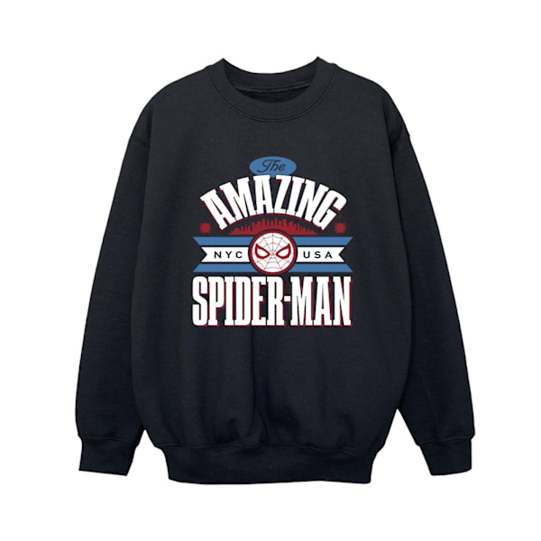 Marvel Boys Spider-Man NYC Amazing Sweatshirt 7-8 år Svart Black 7-8 Years