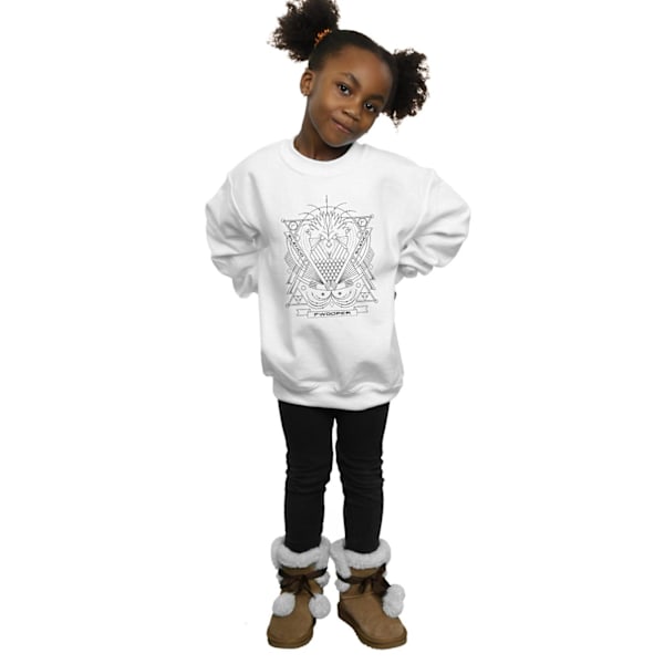 Fantastiska vidunder Girls Fwooper Icon Sweatshirt 7-8 år Vit White 7-8 Years