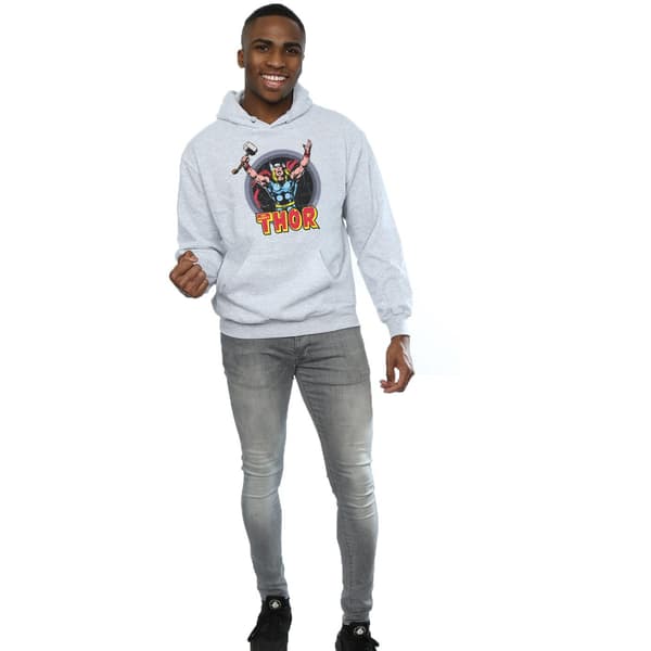 Marvel Herr Thor Arms Hoodie M Heather Grey Heather Grey M