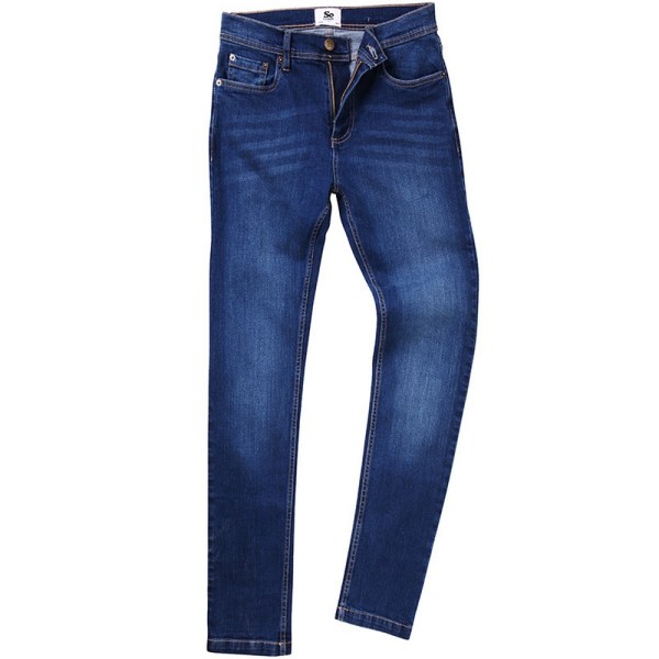 AWDis So Denim Herr Max Slim Jeans 30R Mörkblå Tvätt Dark Blue Wash 30R