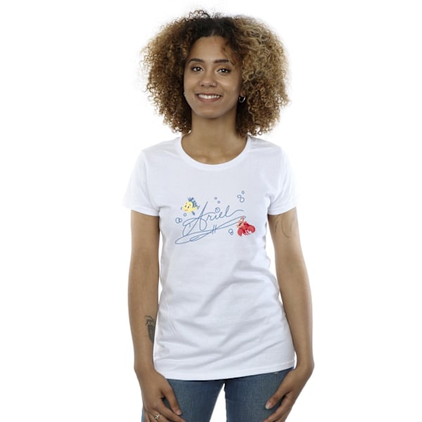 Disney Dam/Kvinnor Den Lilla Sjöjungfrun Ariel Bomull T-shirt S White S