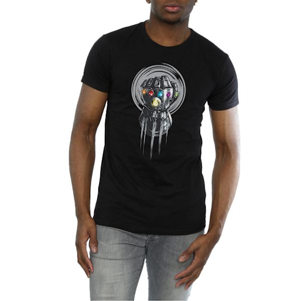 Avengers Infinity War Herr Gauntlet Bomull T-shirt XL Svart Black XL