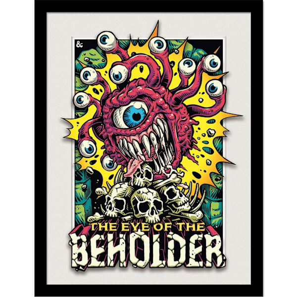 Dungeons & Dragons The Eye Of The Beholder Breakout inramad affisch Multicoloured 40cm x 30cm