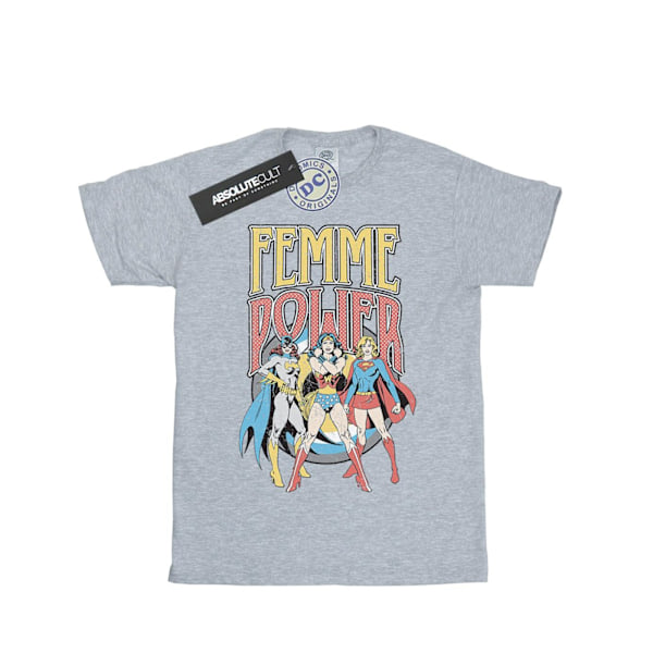 DC Comics Girls Femme Power Bomull T-shirt 9-11 år Sports Grå Sports Grey 9-11 Years