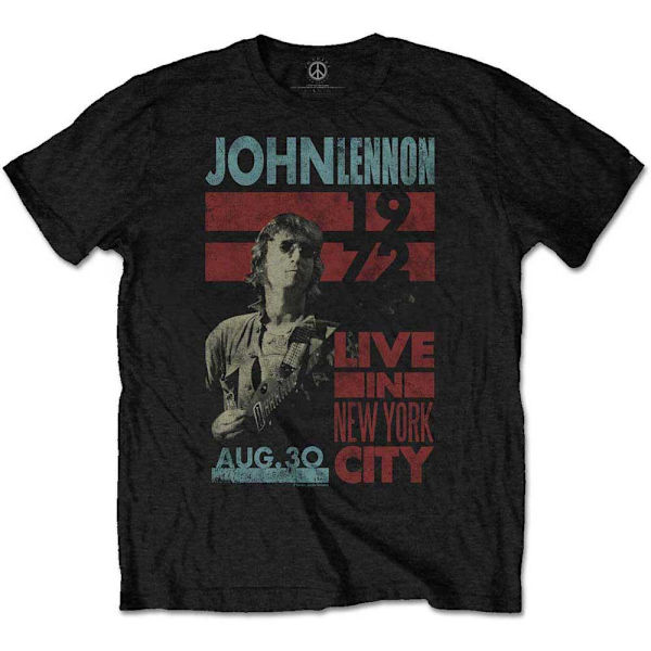 John Lennon Unisex Vuxen Live In NYC T-Shirt XL Svart Black XL