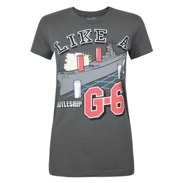 Goodie Two Sleeves Dam/Damer Battleship Like A G6 T-Shirt M Charcoal M