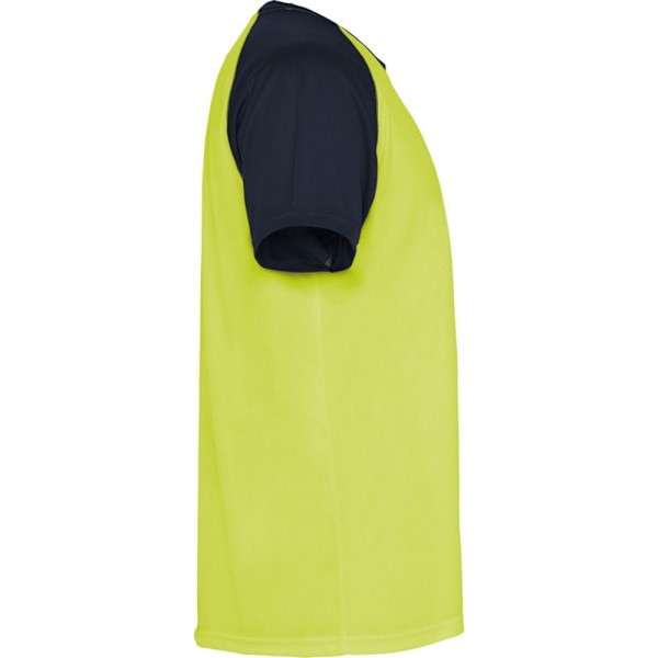 Roly Barn/Barn Indianapolis Kortärmad Sport T-shirt 4 Fluro Yellow/Navy Blue 4 Years