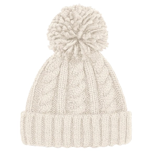Beechfield Unisex Vuxen Kabel Stickad Melange Mössa One Size Havregryn Oatmeal One Size