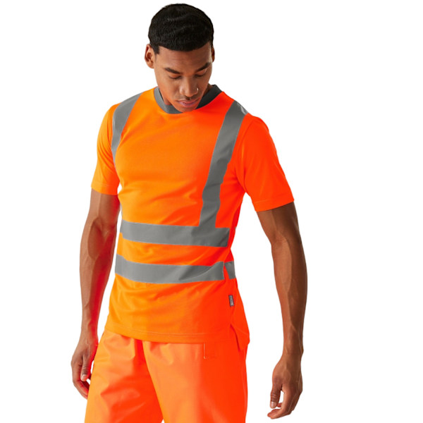 Regatta Professional Hi-Vis Säkerhets T-shirt för Herrar Storlek L Orange Orange L