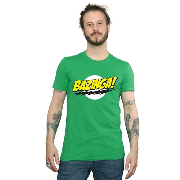 The Big Bang Theory Herr Bazinga Bomulls T-shirt M Irländsk Grön Irish Green M