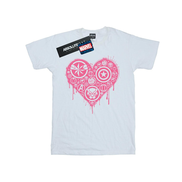 Marvel Girls I Heart Avengers Bomull T-shirt 3-4 år Vit White 3-4 Years