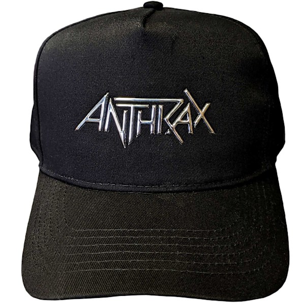 Anthrax Unisex Vuxen Logo Baseball Cap En Storlek Svart/Sonic Silver Black/Sonic Silver One Size