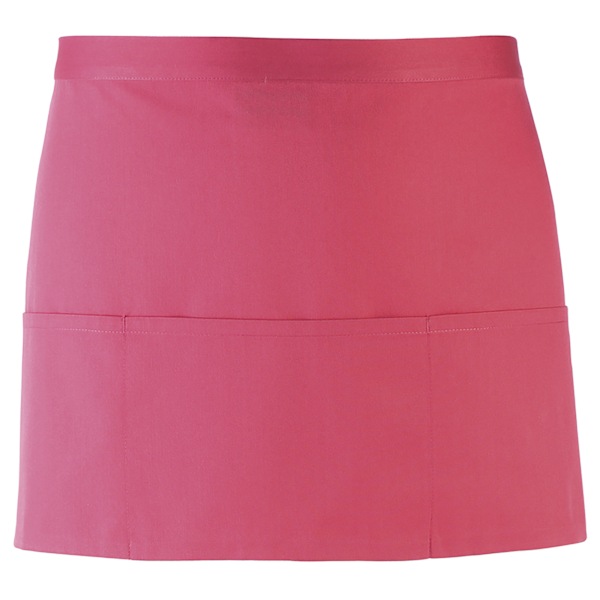 Premier Dam/Kvinnors Färger 3 Fickor Förkläde / Arbetskläder (Paket med 2) Fuchsia One Size