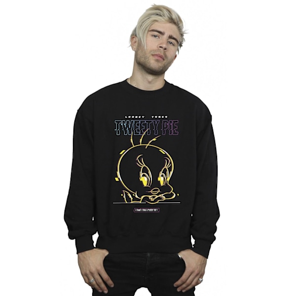 Looney Tunes Herr Tweety Glitch Sweatshirt 5XL Svart Black 5XL