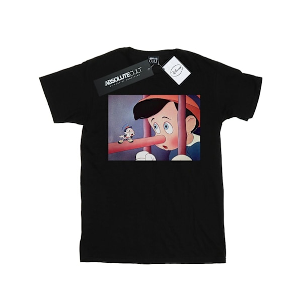 Disney Pojkar Pinocchio Näsa Still T-Shirt 5-6 År Svart Black 5-6 Years