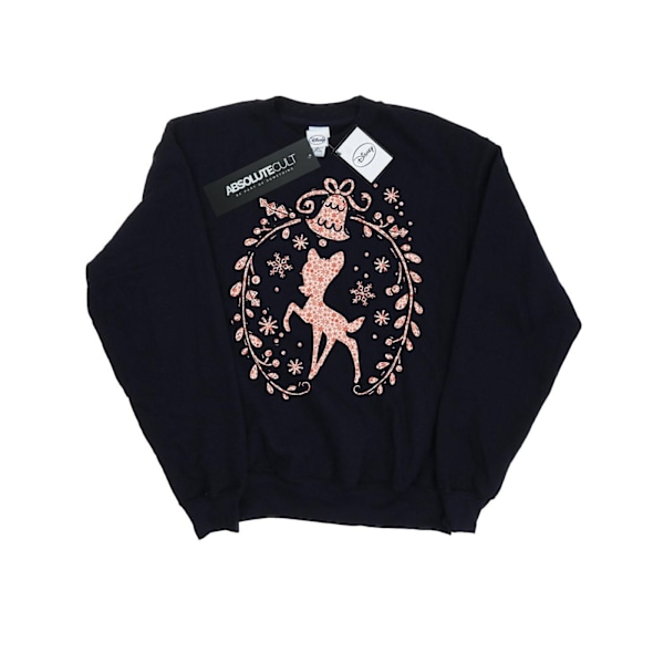 Disney Girls Bambi Julkrans Sweatshirt 3-4 År Marinblå B Navy Blue 3-4 Years