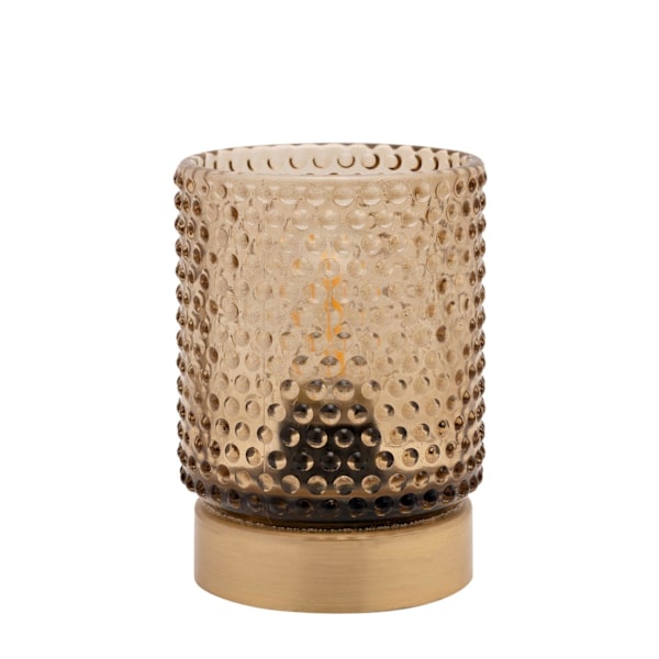 Bärnstensfärgad glaskopp med LED-lampa One Size Bärnsten Amber One Size
