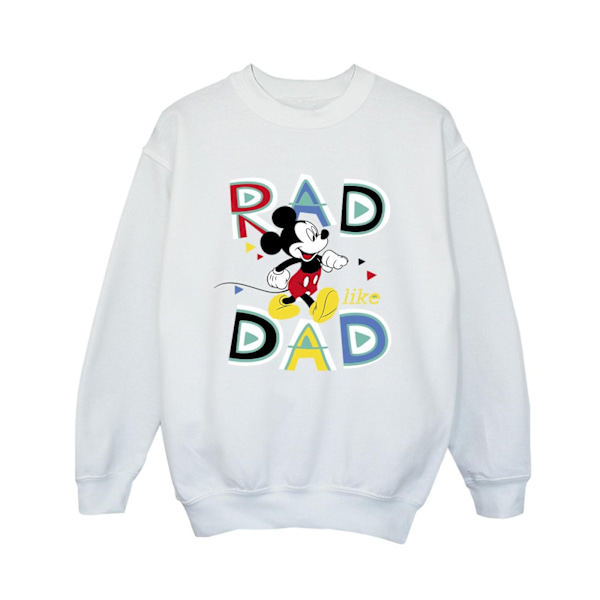 Disney Boys Mickey Mouse Rad Dad Sweatshirt 5-6 år Vit White 5-6 Years