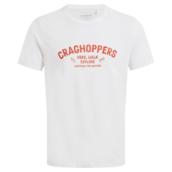 Craghoppers Lucent Kortärmad T-shirt för Män, Oavsett Väder Optic White M