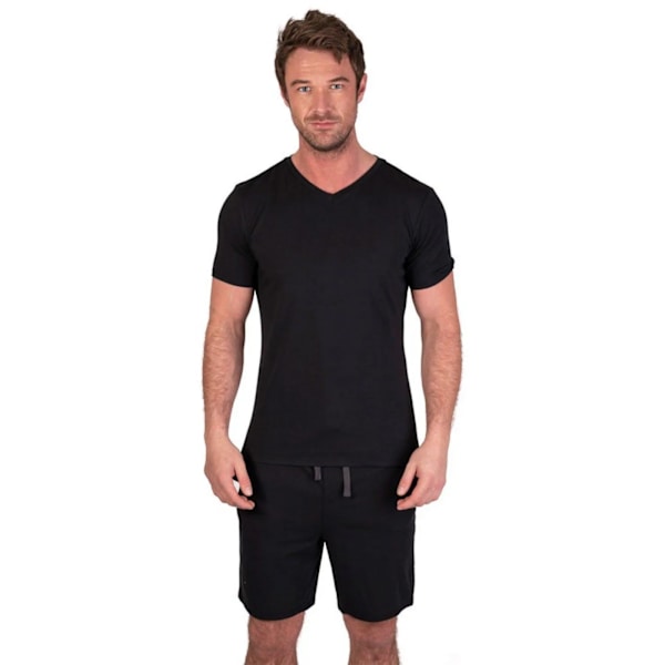 Light And Shade Herrarnas Klassiska V-Hals Pyjamas Set M Svart Black M