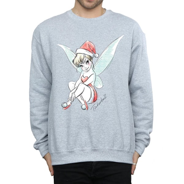 Disney Mens Tinkerbell Jul Fe Sweatshirt XXL Sports Grå Sports Grey XXL