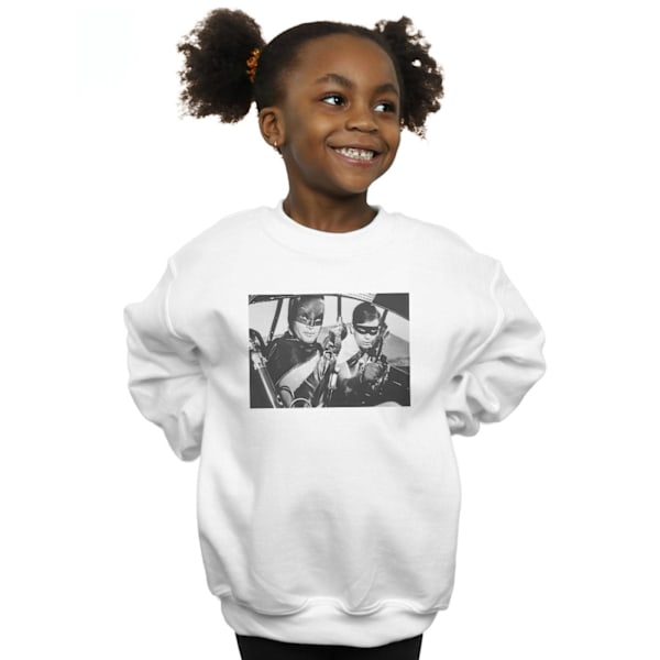 DC Comics Girls Batman TV-serie redo för action sweatshirt 5- White 5-6 Years