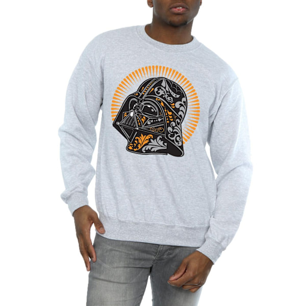 Star Wars Herr Darth Vader Dia De Los Muertos Sweatshirt XL Spo Sports Grey XL