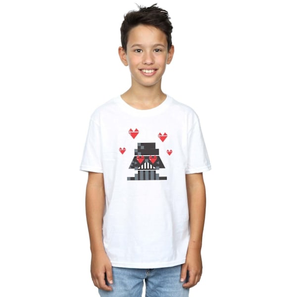 Star Wars Boys Valentines Vader In Love T-Shirt 12-13 År Vit White 12-13 Years