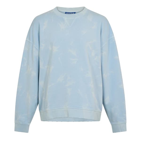 Hugo Herr Nustroyos Tie Dye Oversized Sweatshirt S Blå Blue S