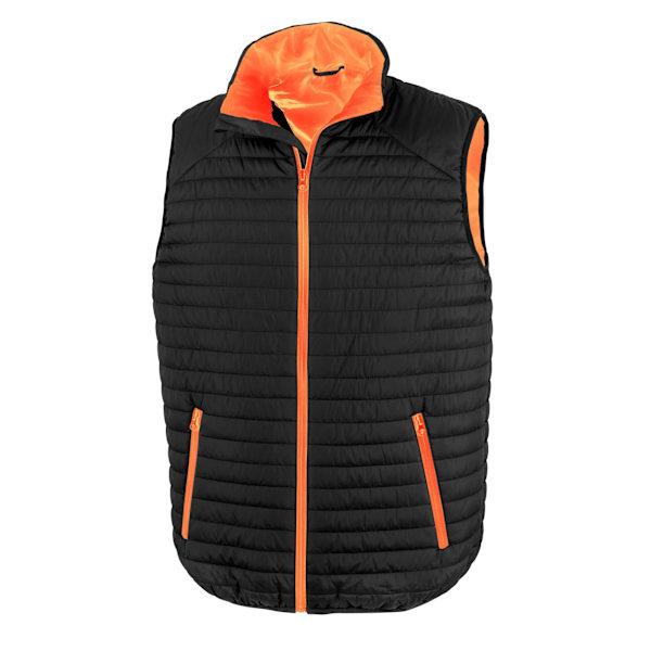 Result Unisex Vuxen Thermoquilt Gilet 3XL Svart/Orange Black/Orange 3XL