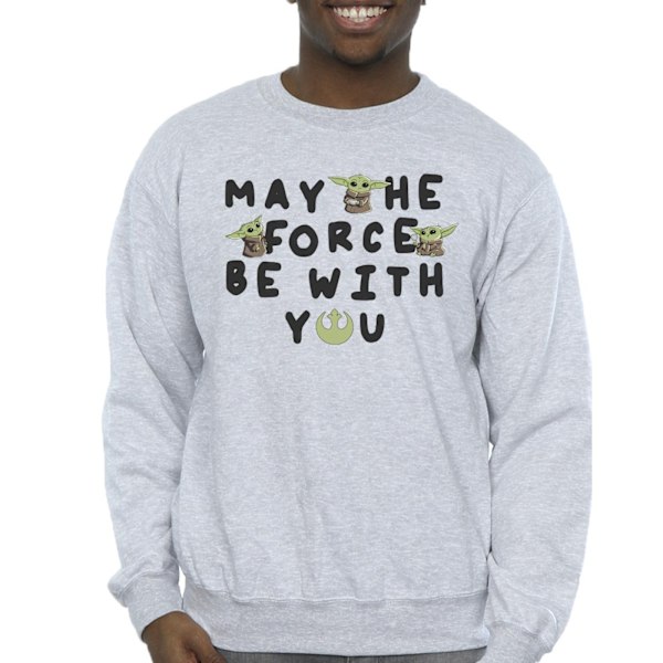 Star Wars Herr The Mandalorian Grogu May The Force Be With You Sports Grey L