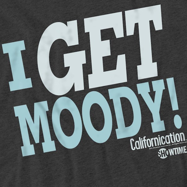 Californication Unisex Vuxen I Get Moody T-Shirt XXL Kolgrå Charcoal XXL