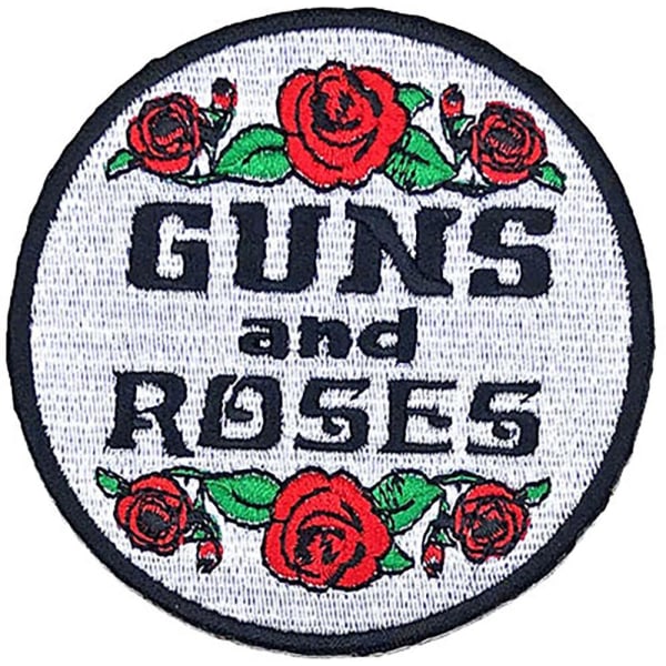 Guns N Roses Broderad Iron On Patch One Size Grå/Svart/Röd Grey/Black/Red One Size