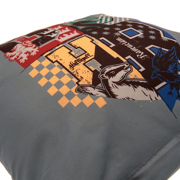 Harry Potter House Mascots Crest Filled Cushion One Size Grey/B Grey/Black One Size