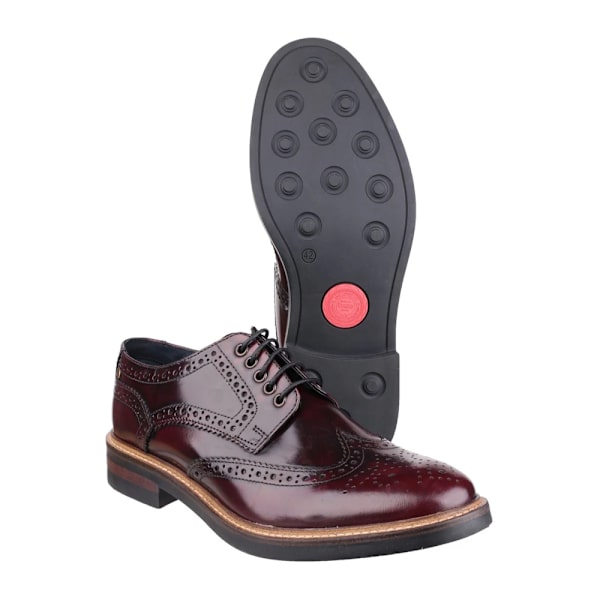 Base London Herr Woburn Excel Läder Brogues 14 UK Bordo Bordo 14 UK