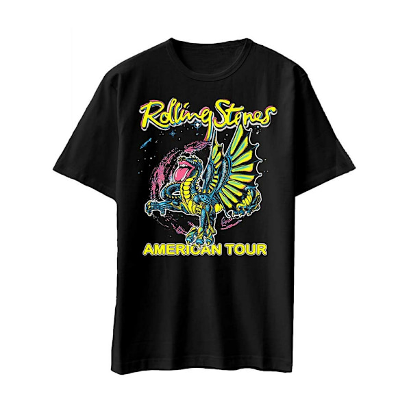 The Rolling Stones Unisex Adult American Tour Dragon T-Shirt XL Black XL