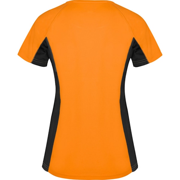 Roly Dam Shanghai Kortärmad Sport T-shirt M Flur Fluro Orange/Solid Black M