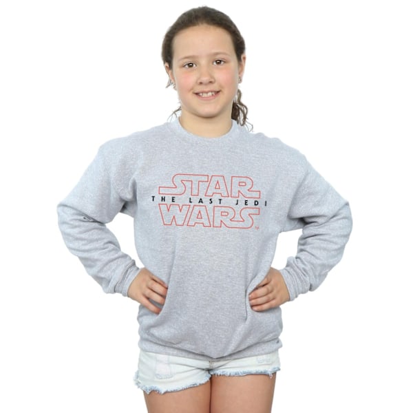 Star Wars Girls The Last Jedi Logo Sweatshirt 5-6 år Sport Sports Grey 5-6 Years