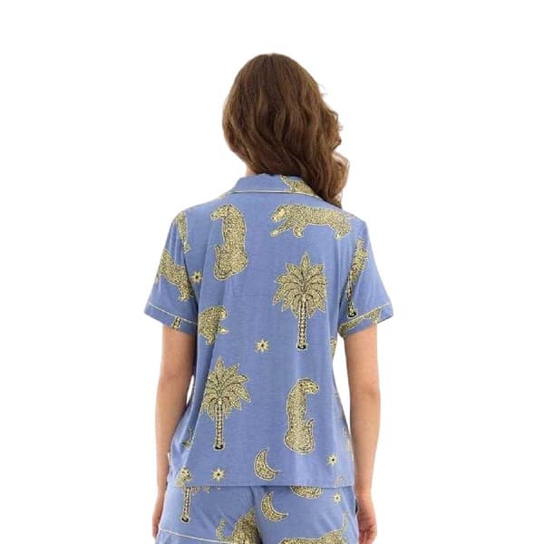 Chelsea Peers Pyjamas för kvinnor/damer, kort set 8 UK Leopard/Sol Leopard/Sun 8 UK
