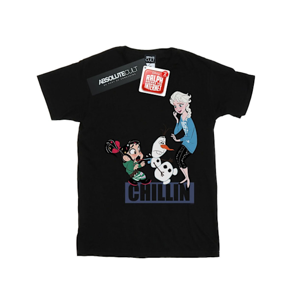 Disney Boys Wreck It Ralph Elsa Och Vanellope T-Shirt 5-6 År Black 5-6 Years