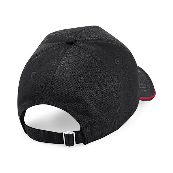 Beechfield Authentic Piped 5 Panel Cap One Size Svart/Klassisk Röd Black/Classic Red One Size