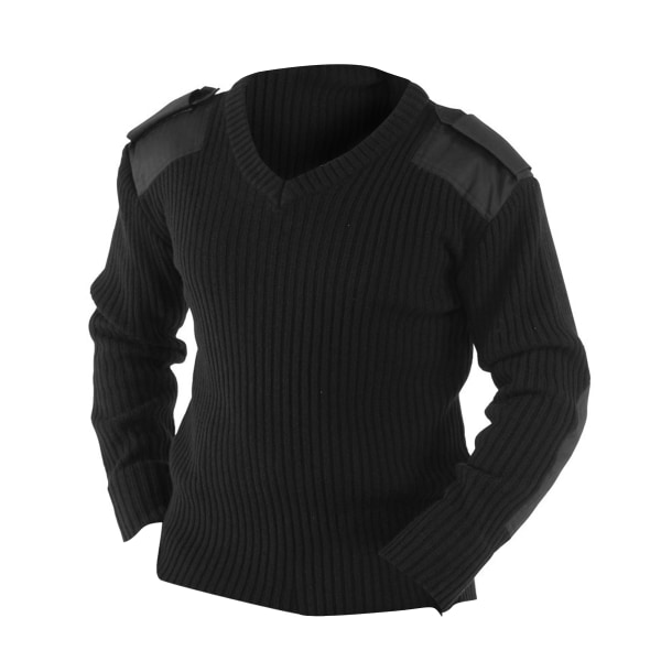 Yoko Mens V-ringad NATO Security Sweater / Workwear 2XL Svart Black 2XL