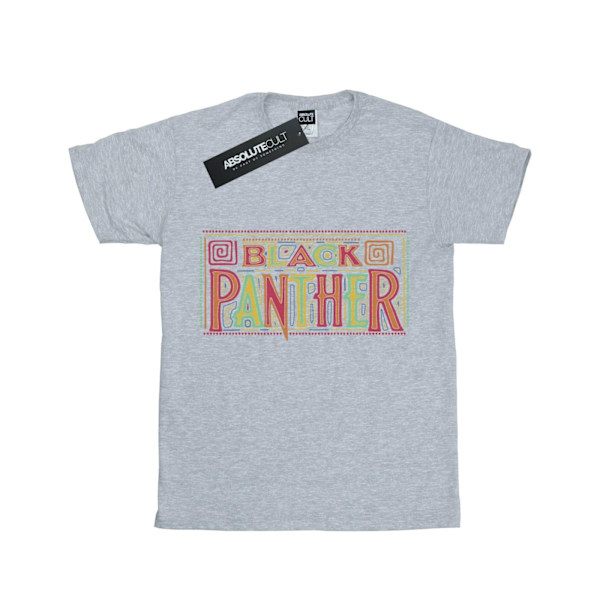 Marvel Boys Black Panther Tribal Logo T-Shirt 12-13 år Sport Sports Grey 12-13 Years